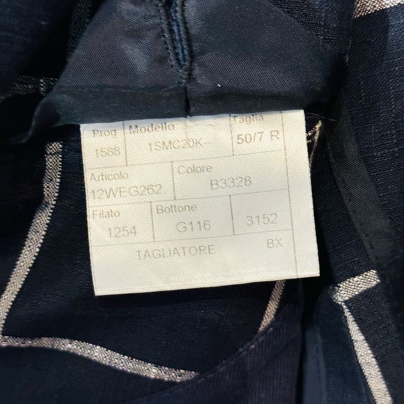 Tagliatore 40R linen wool double breasted blazer like new - Picture 5 of 7